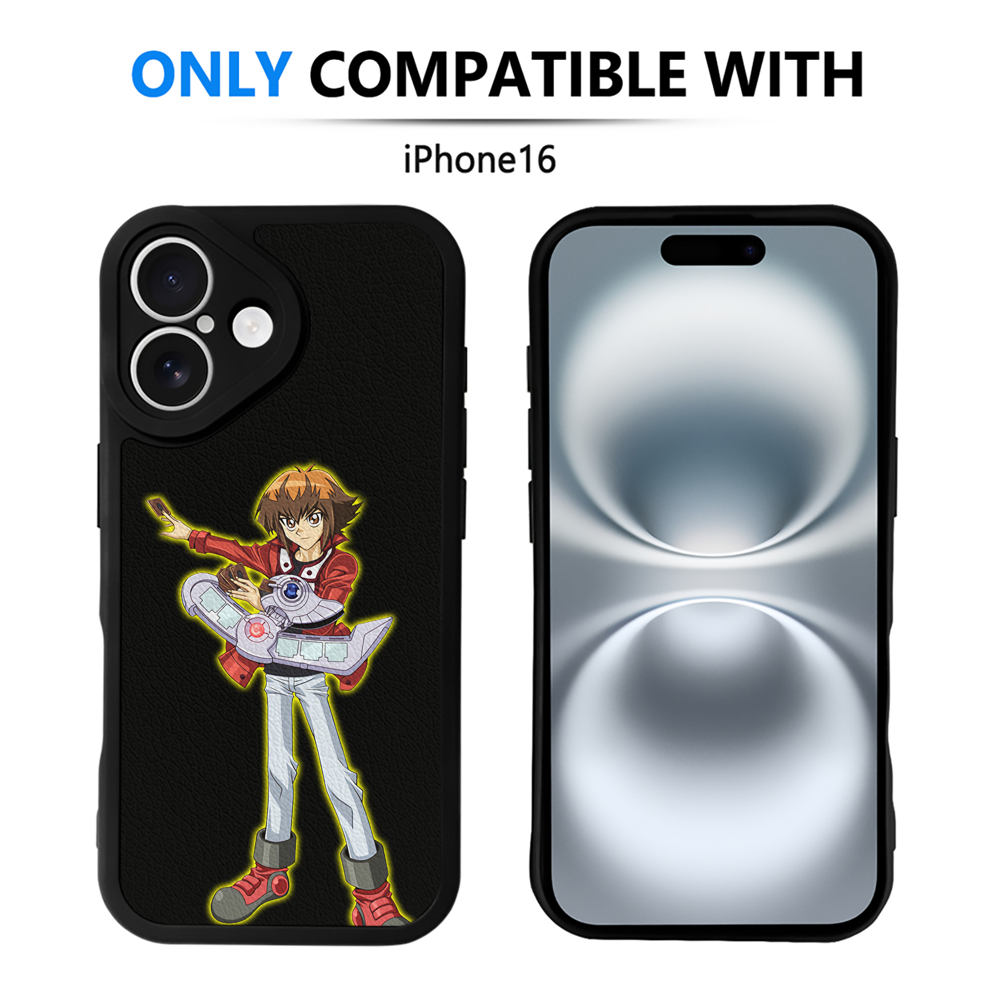 遊☆戯☆王 Yu-Gi-Oh! 【iPhone 16シリーズ対応】シリコンスマホケース（レザー調） 材質：シリコン